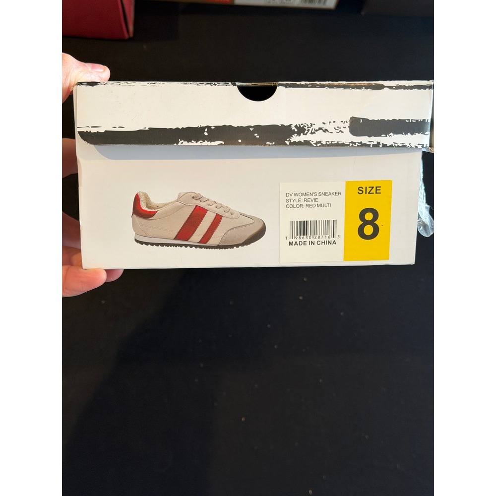 DV by Dolce Vita Revie Women Sneaker Red Multi Retro Low Top Size 8